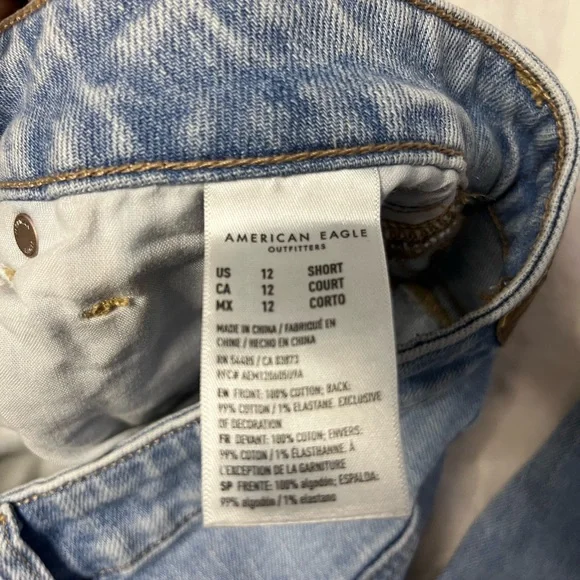 American Eagle Outfitters Strigid Light Blue Straight Leg Jeans - Picture 6 of 8